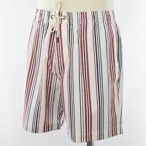RODD & GUNN Garnet Striped WELLPARK AVENUE 7" RESORT Drawstring Shorts LARGE NWT